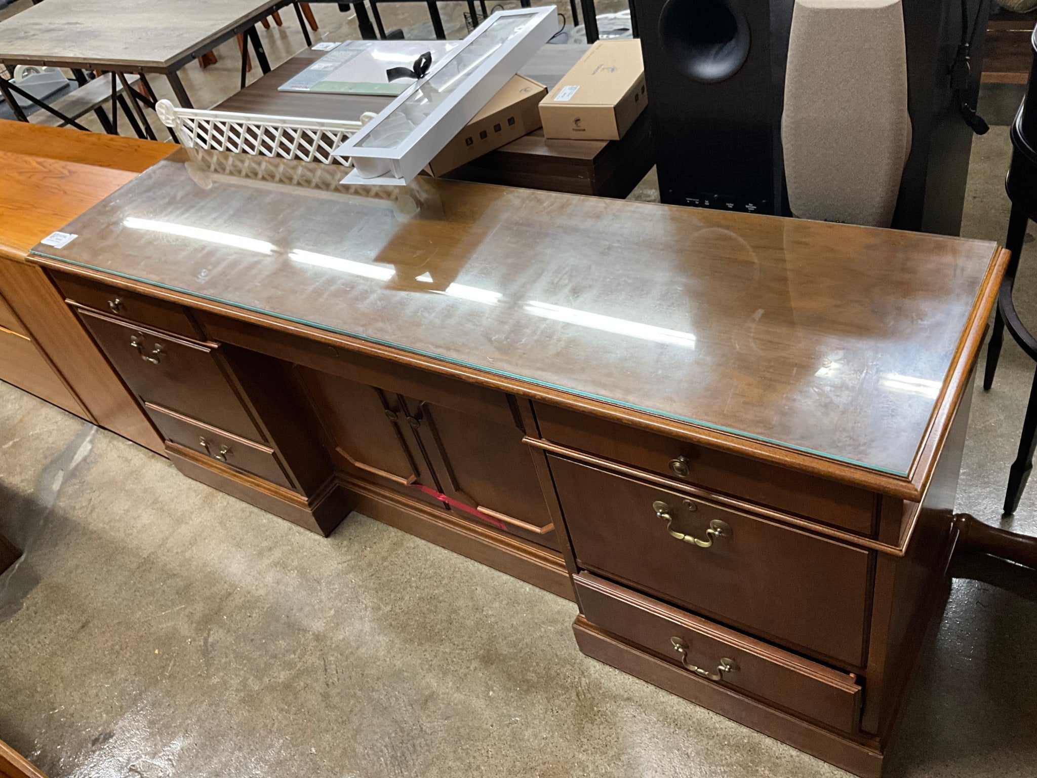 Jofco Executive Credenza w/Glass Top
